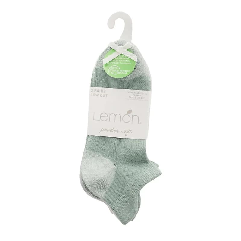 Women's Lemon 3-Pack Performance Low Cut Socks